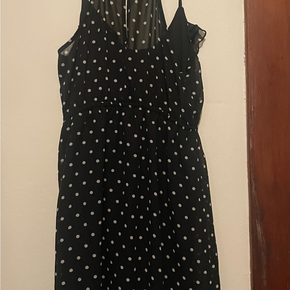 Eyelash Couture Black and White Spaghetti Strap Sundress